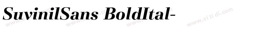 SuvinilSans BoldItal字体转换